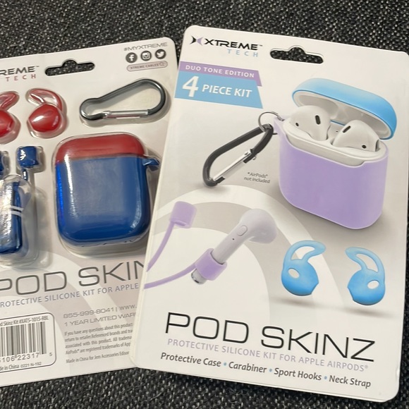 2 POD Skinz - Protective Silicone Kit for Apple Airpods - Picture 6 of 7